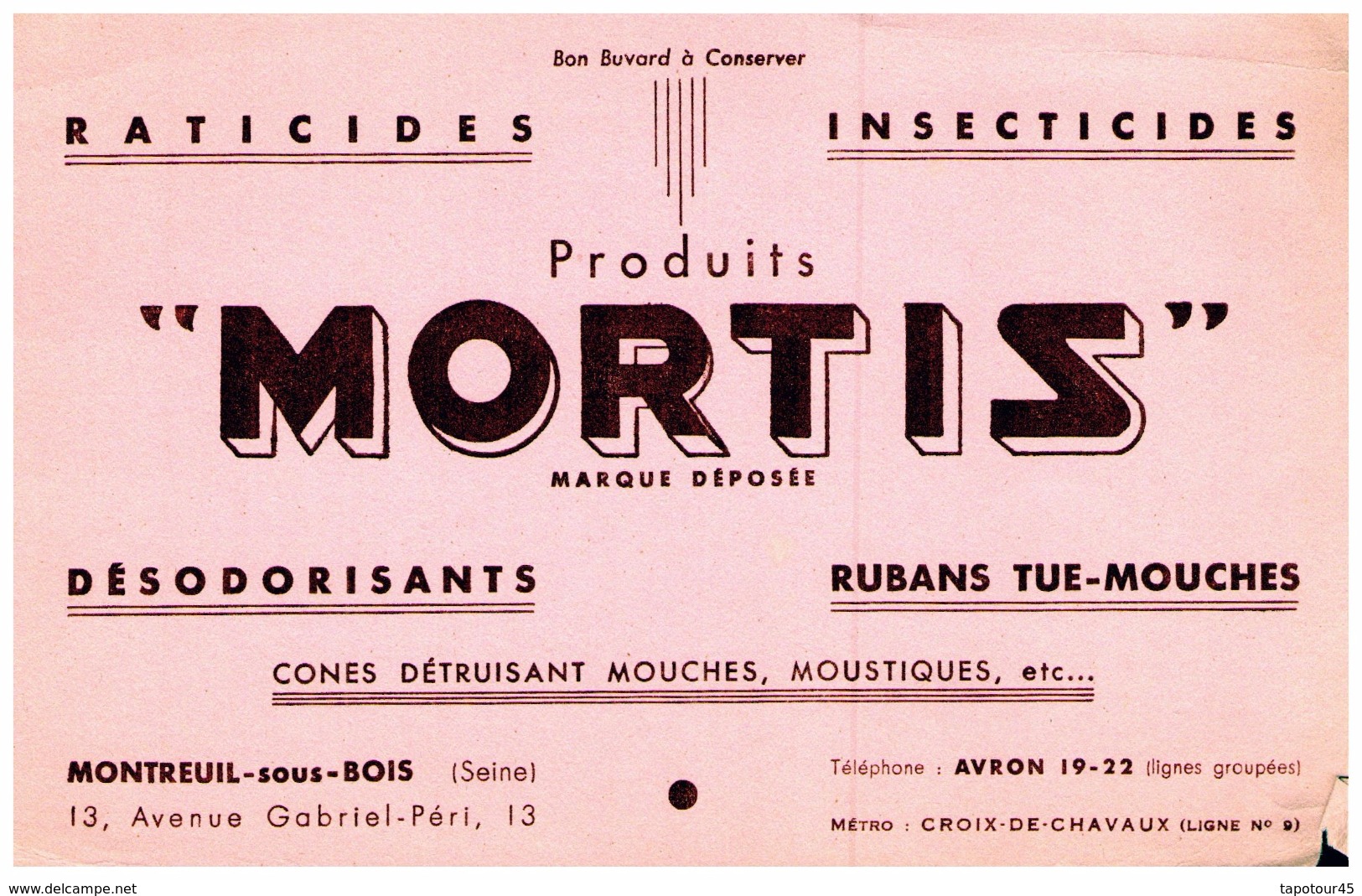 D M/ Buvard Dératisation Mortis (N= 1) - D