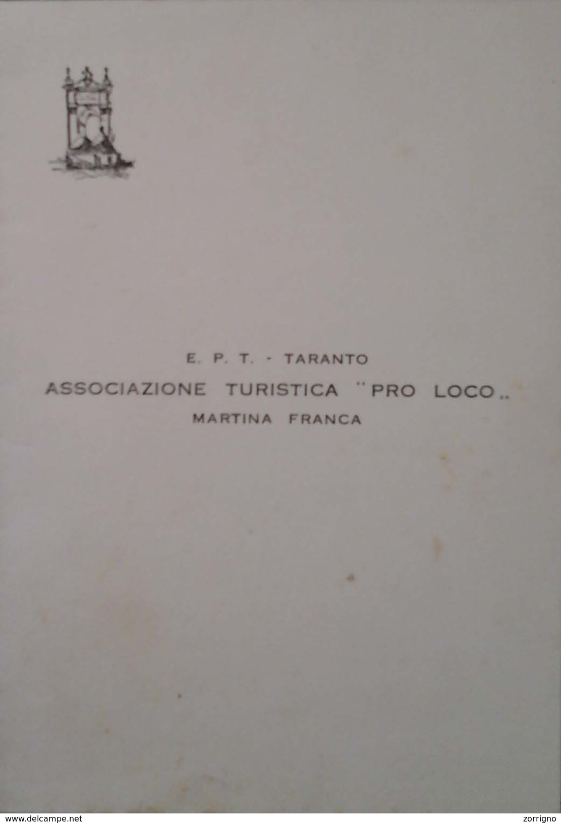 Invito Della Pro Loco Di Martina Franca Per La Conferenza Di Paolo Grassi Direttore Del "Piccolo Teatro" Di Milano - 196 - Non Classificati