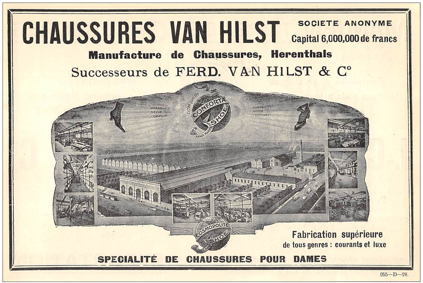 1928 - HERENTALS - Manufacture De Chaussures VAN HILST - No Postcard - Reclame