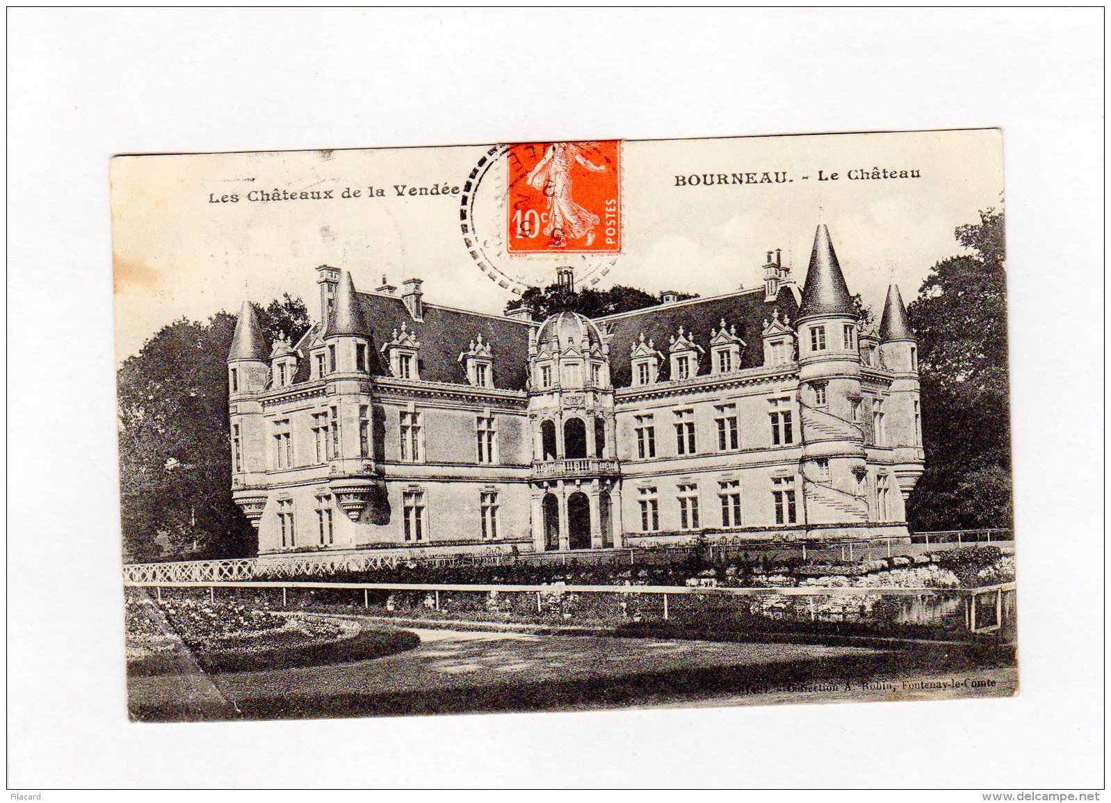 66630    Francia,  Bourneau,  Le  Chateau,  VG  1912 - Fontenay Le Comte