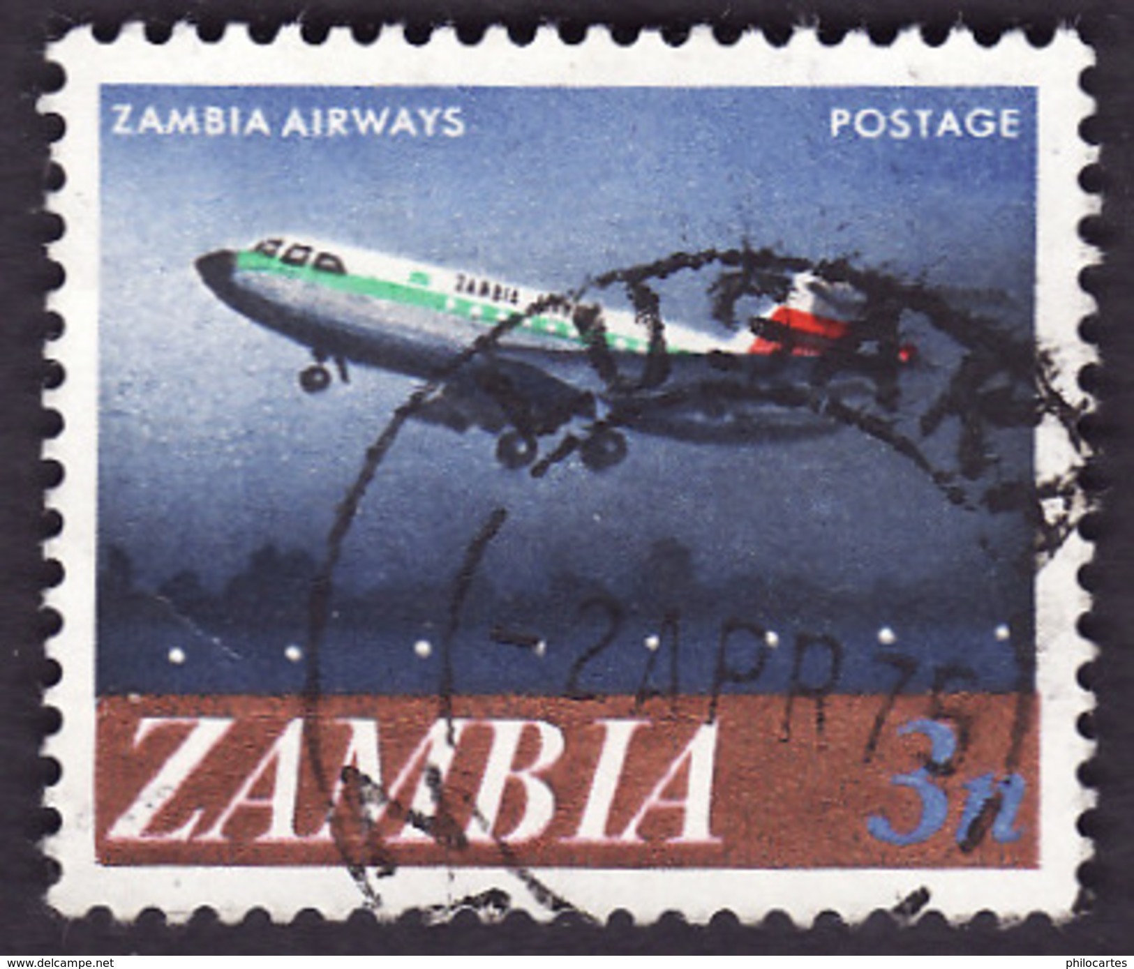 ZAMBIE 1968 - YT  41   - Avion  - Oblitéré - Zambie (1965-...)
