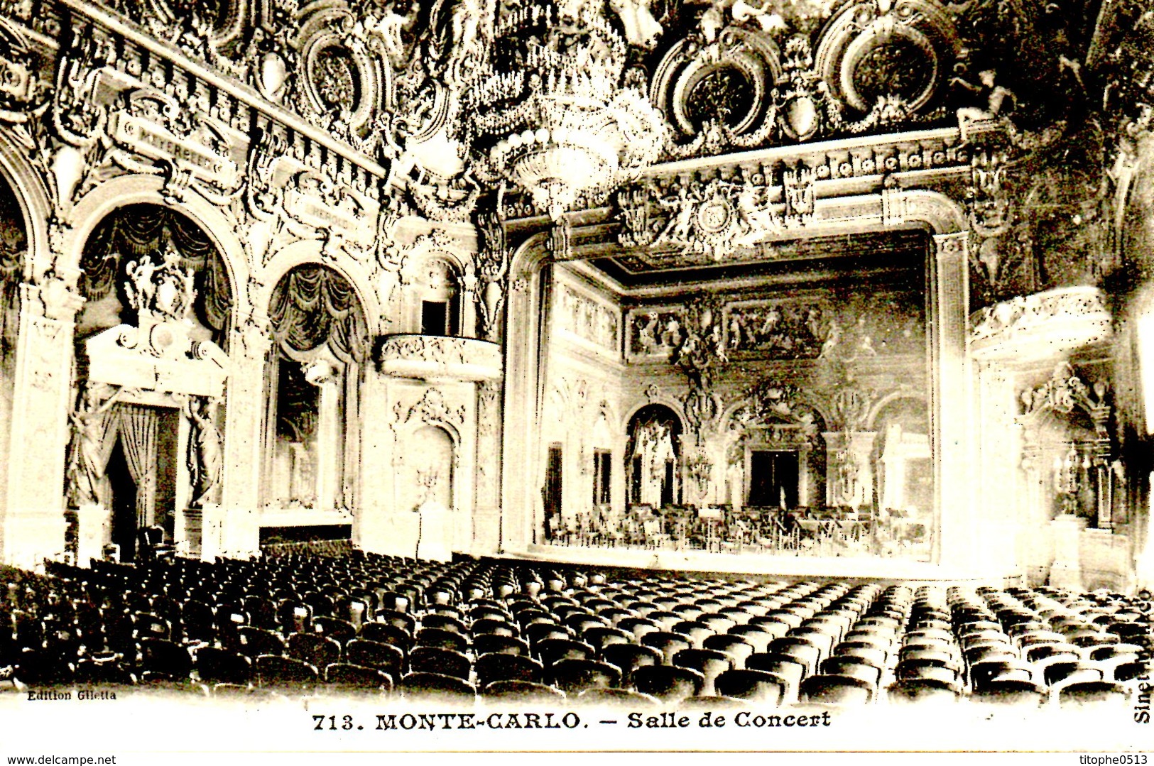 MONACO. Carte Postale Neuve. Salle De Concert. - Opernhaus & Theater