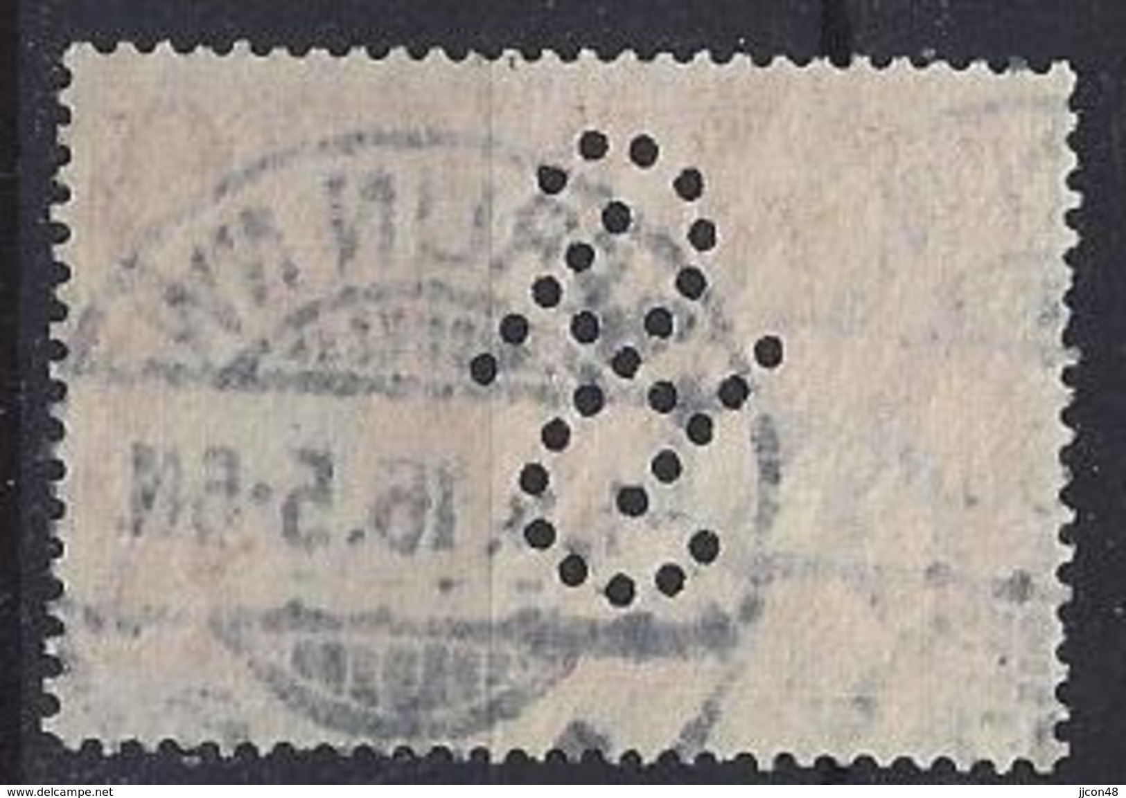 Germany 1915-19  Kaiserreichts  1m (o) Mi.94 B II (Perfin. SH) - Used Stamps