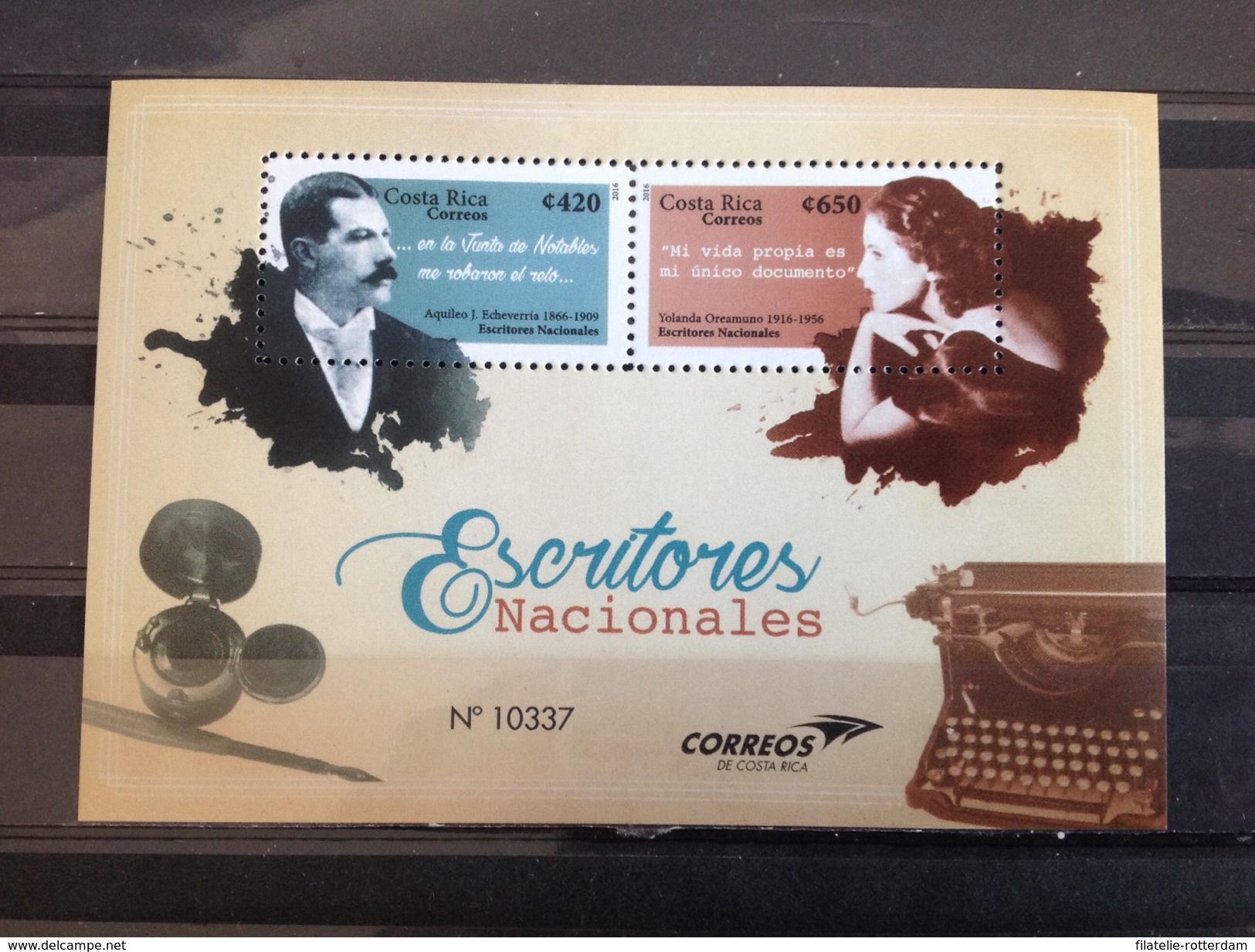 Costa Rica - Postfris / MNH - Sheet Nationale Schrijvers 2016 NEW! - Costa Rica