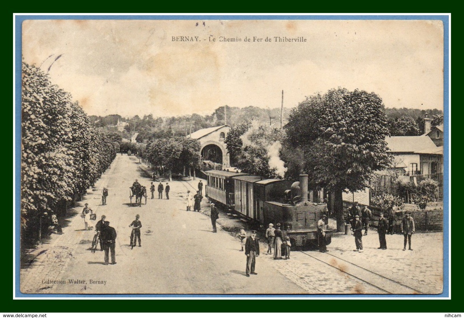 CPA Bernay Chemin De Fer De Thiberville Voy (manque TP Verso, état Moyen Voir) Train - Bernay