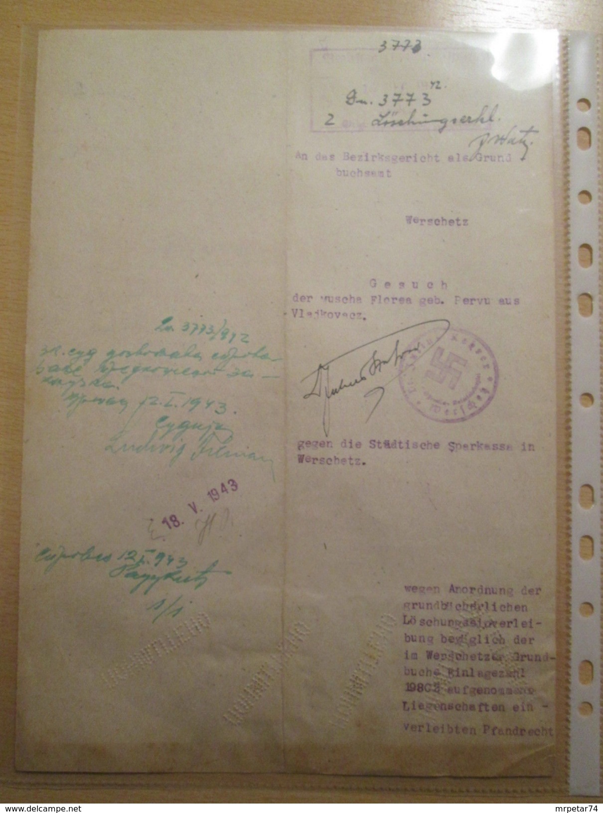 WWII German Third Reich Documents & Stamps in Occupied Serbia