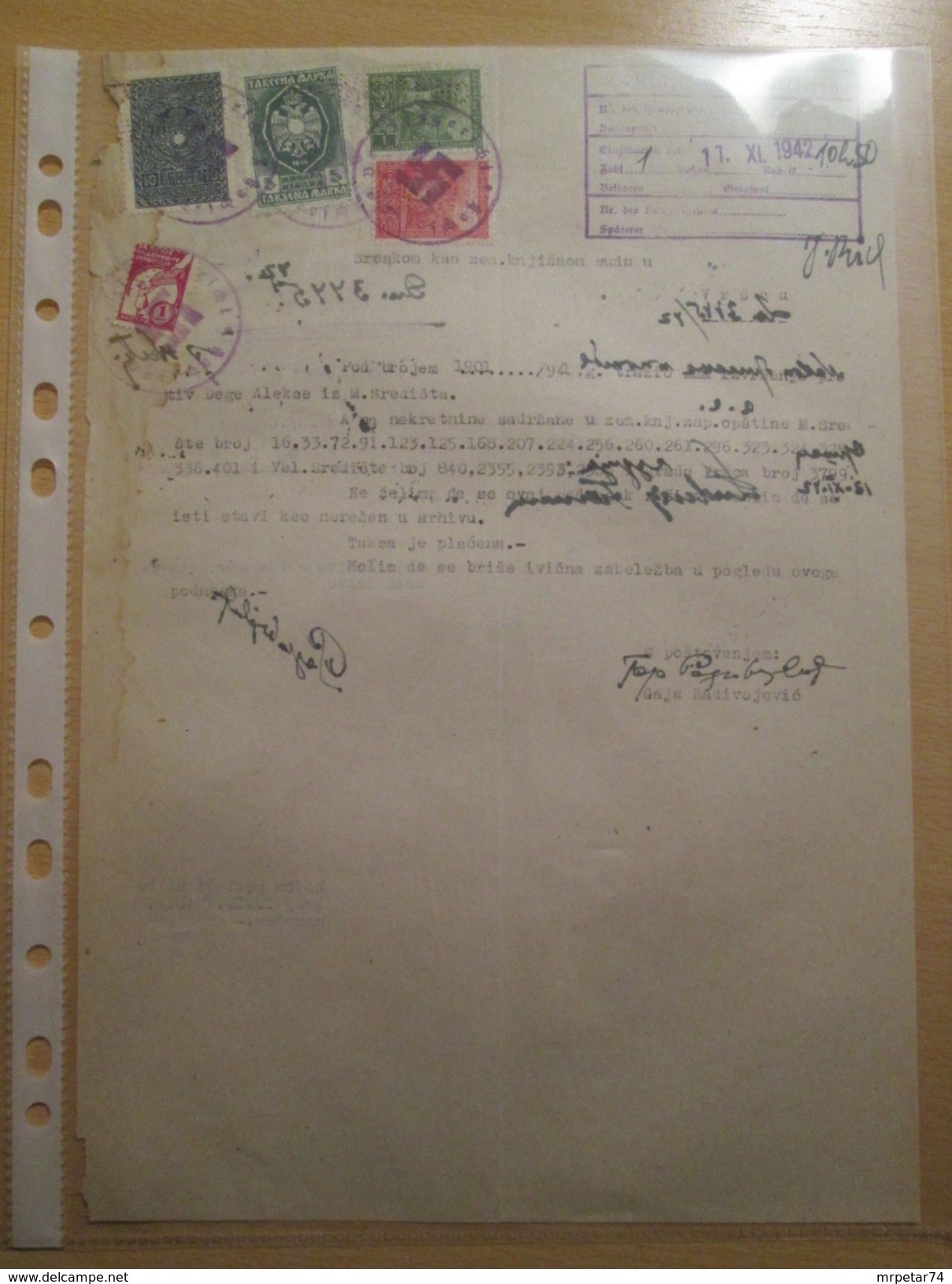 WWII German Third Reich Documents & Stamps in Occupied Serbia