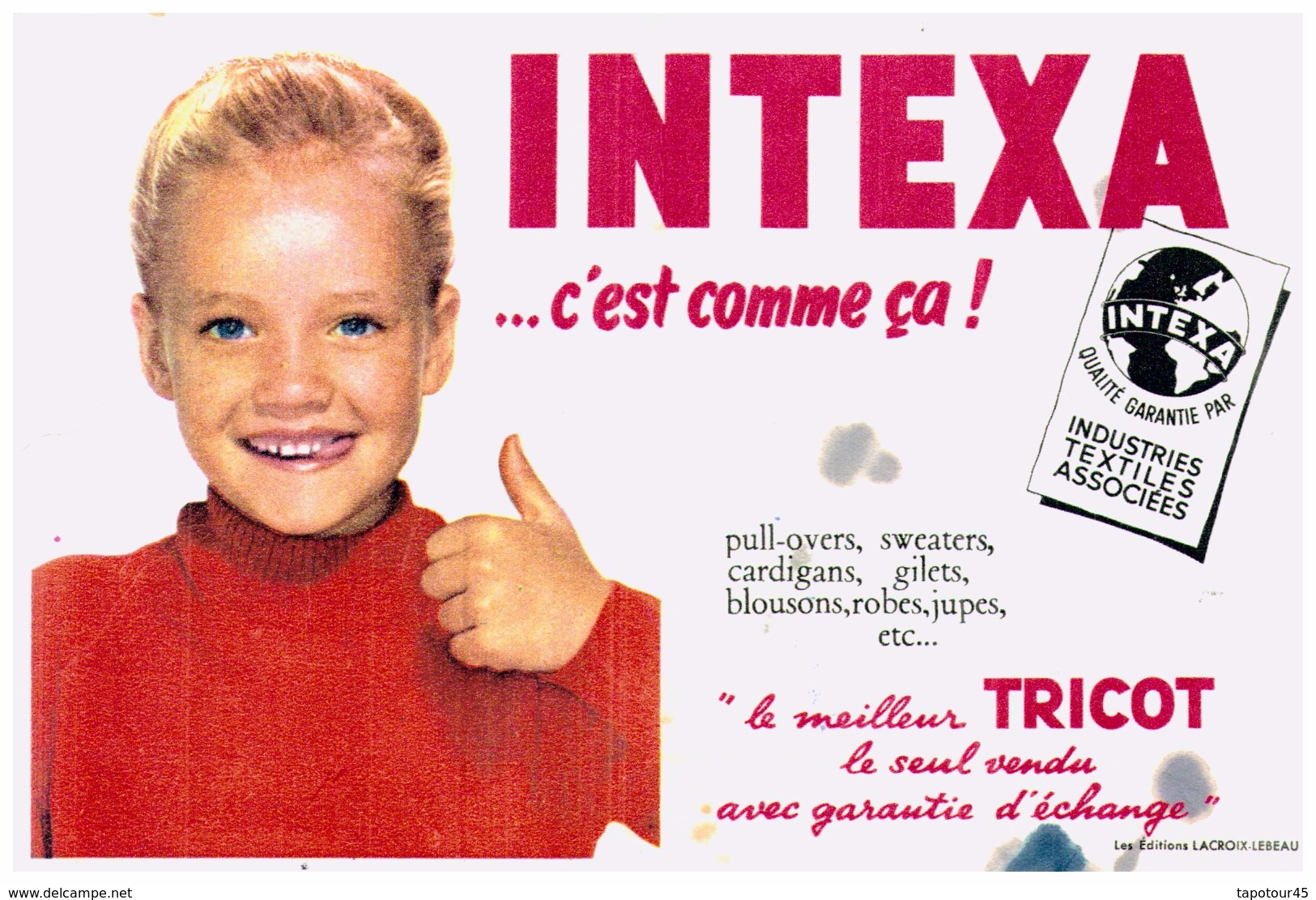 Tr In/ Buvard Tricot Intexa (N= 3) - T