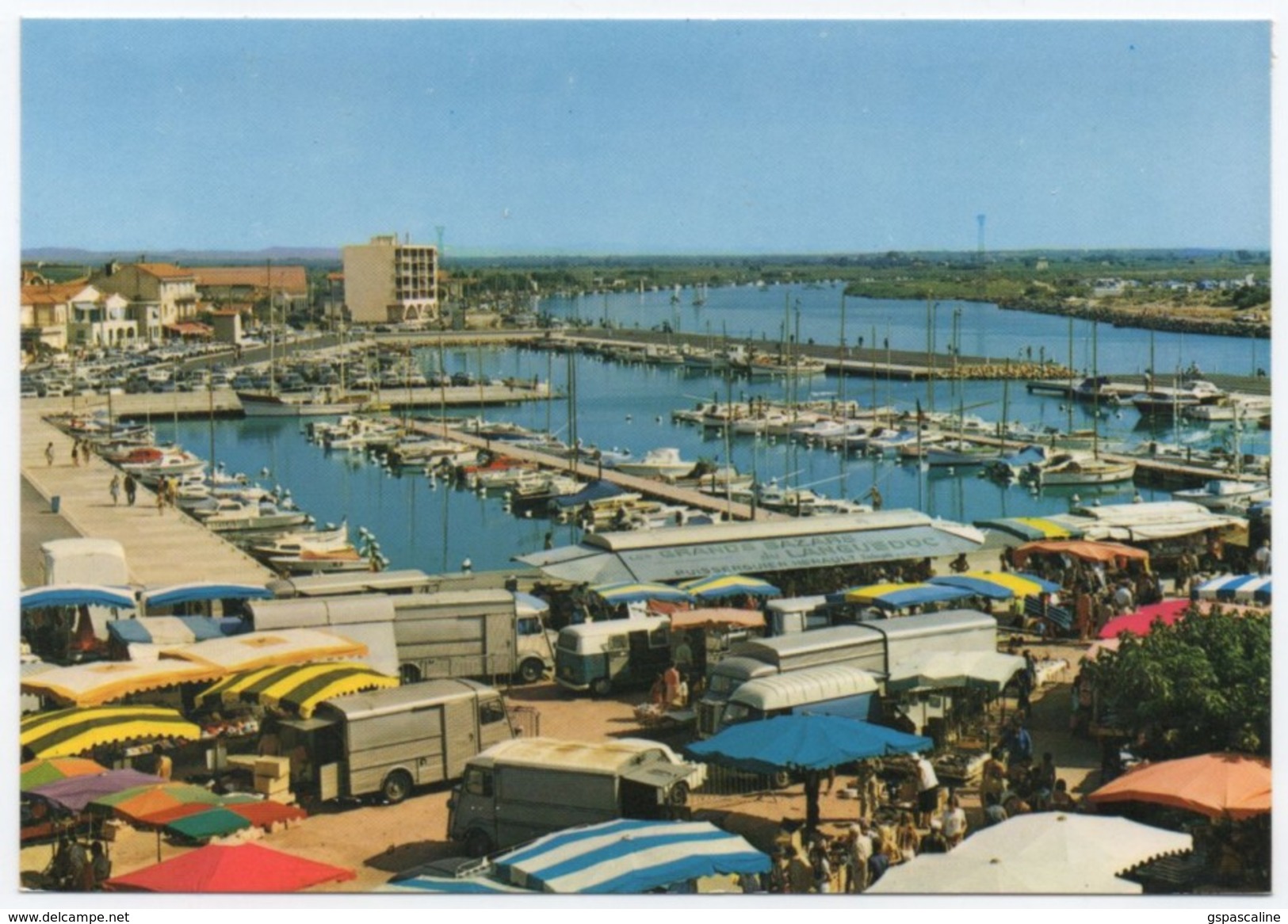 34-VP-122 BIS VALRAS PLAGE - Edts Apa Poux - Le Nouveau Port De Plaisance. Jour De Marché (recto-verso) - Autres & Non Classés