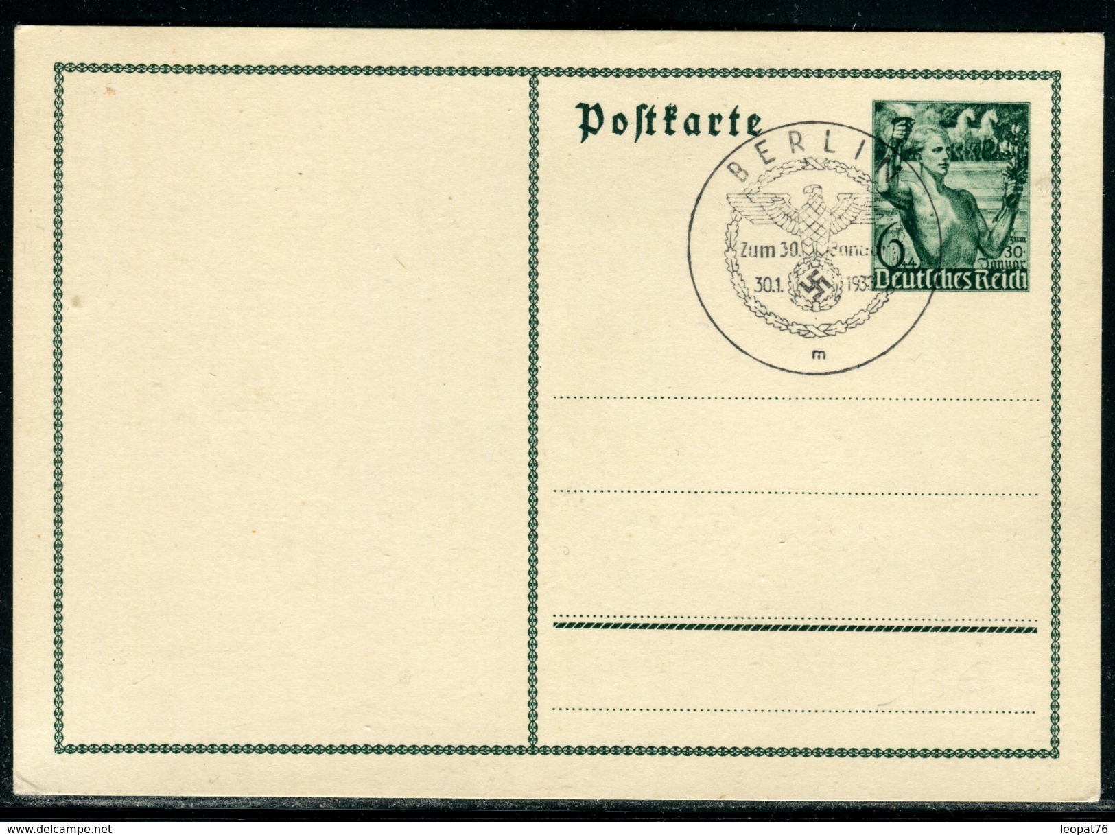 Allemagne - Entier Postal Oblitéré De Berlin En 1933   Réf J9 - Postkarten