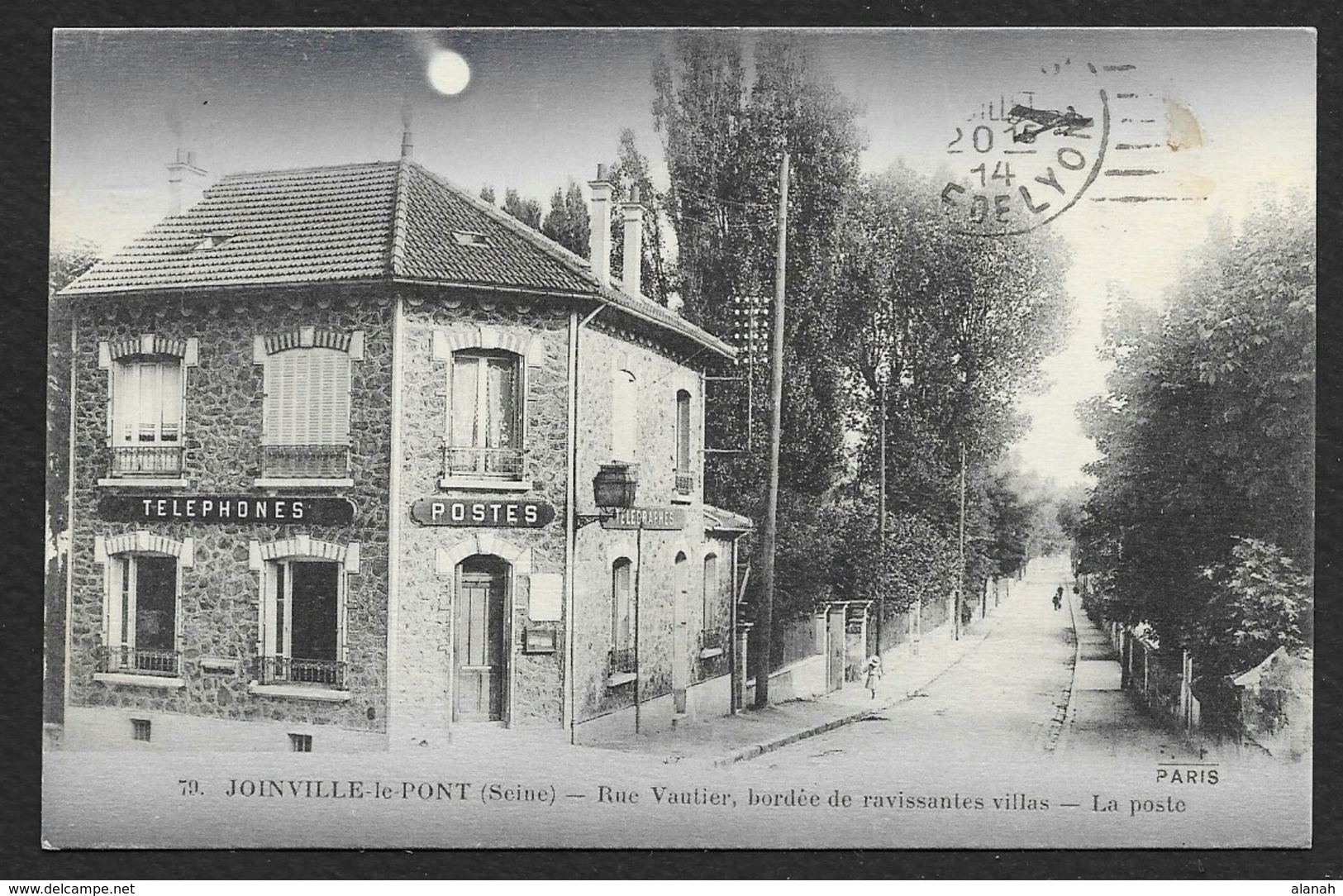 JOINVILLE Le PONT Rare La Poste Rue Vautier Au Clair De Lune (Fleury) Val De Marne (94) - Joinville Le Pont