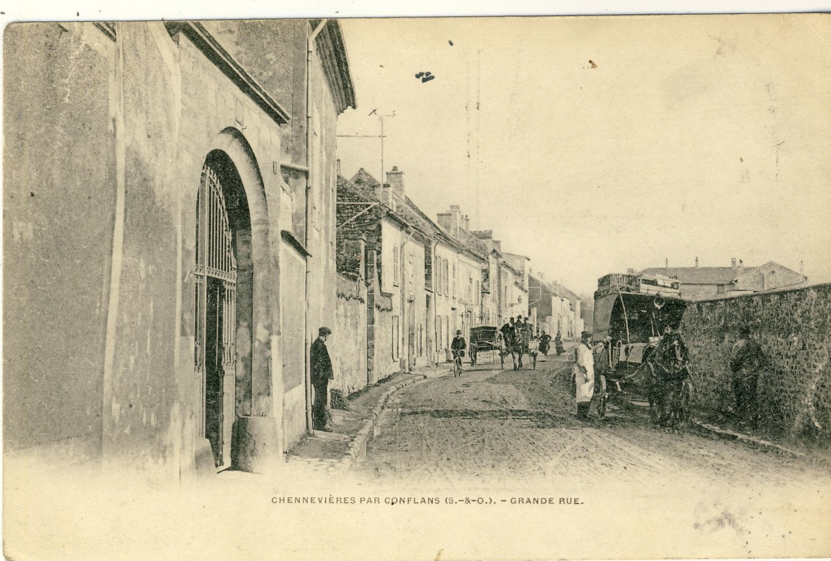 CHENNEVIERES  PAR  CONFLANS (S.-&-O.) -- GRANDE  RUE - Chennevieres Sur Marne