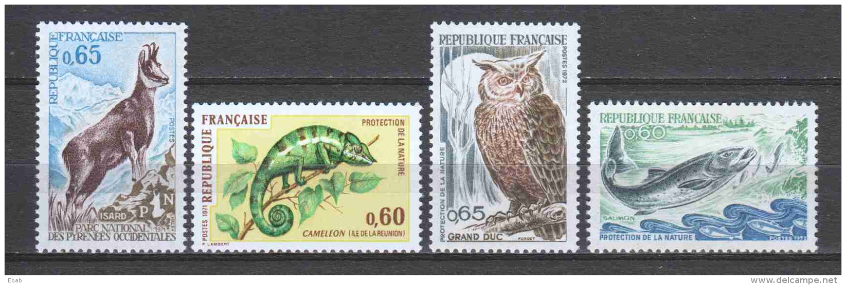 France 1971-1972 Various Issues MNH ANIMALS - Unused Stamps