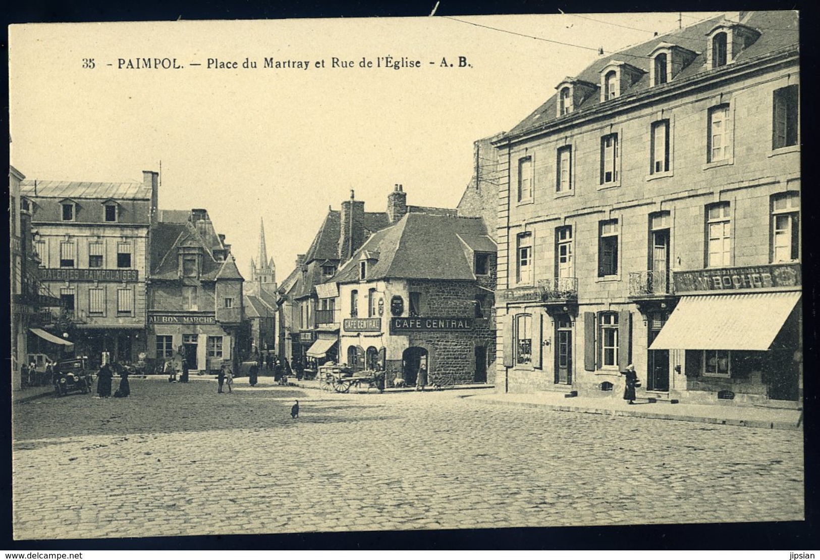 Cpa Du 22  Paimpol  Place Du Martray Et Rue De L' église    NCL27 - Paimpol