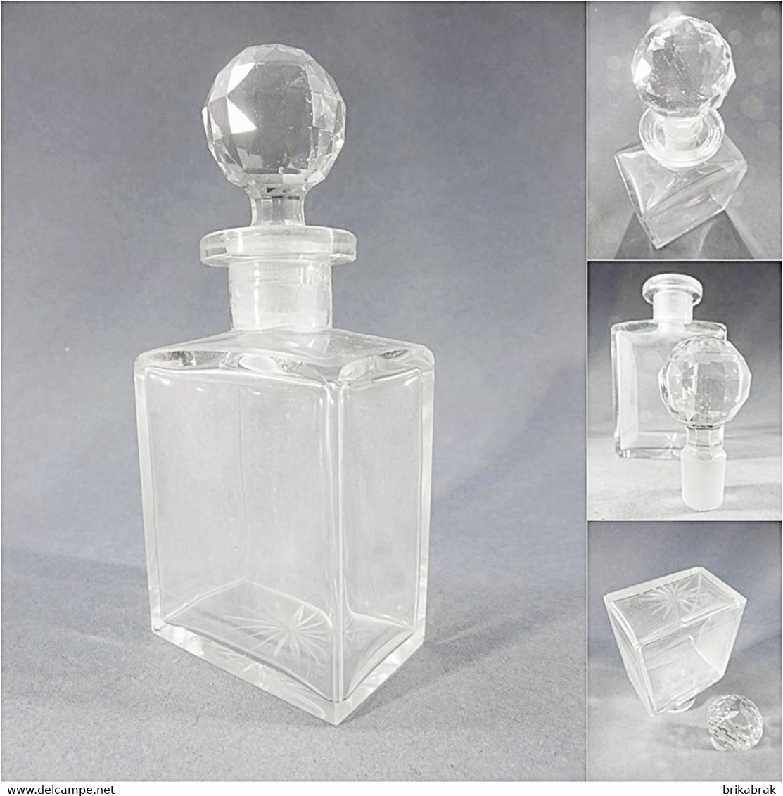 * FLACON A PARFUM EN CRISTAL + Parfumerie Verre Salle De Bain Parfumerie - Bottles (empty)