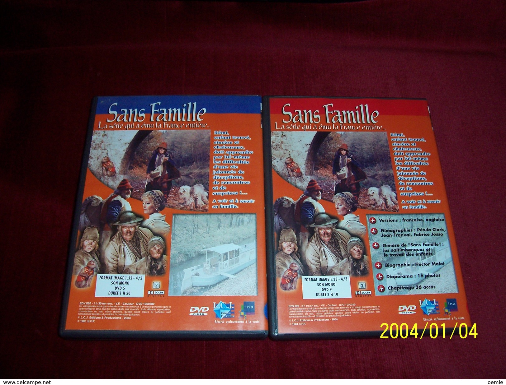 LES TRESORS DE LA TELEVISION D'APRES L'OEUVRE D'HECTOR MALOT  SANS FAMILLE  2 DVD 4H40 - Collections & Sets