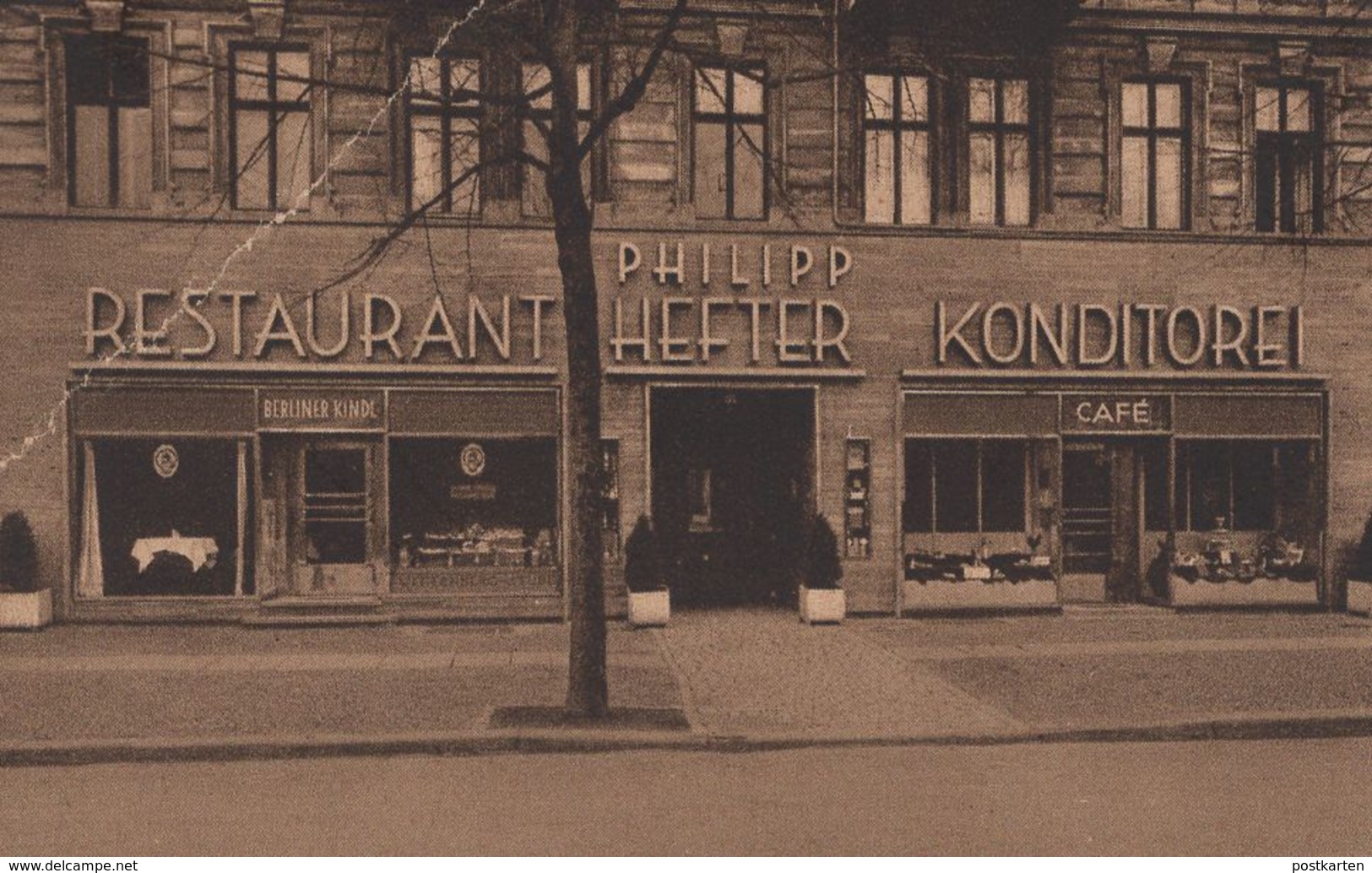 ALTE POSTKARTE BERLIN KONDITOREI PHILIPP HEFTER RESTAURANT W62 WITTENBERGPLATZ 3 Berlin Kindl Postcard Cpa AK - Schöneberg