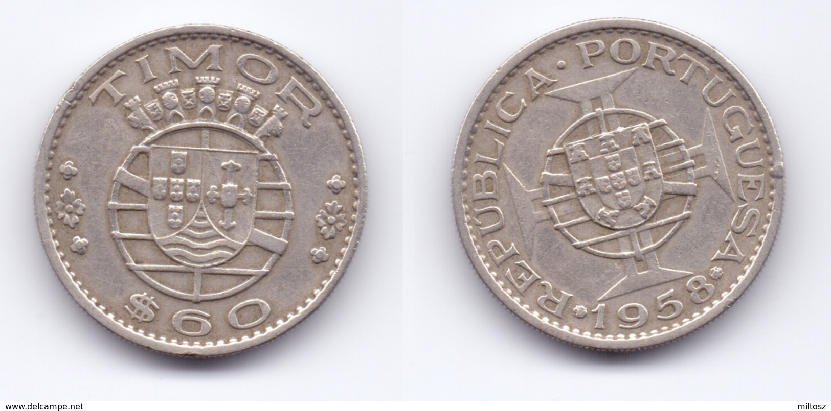 Timor 60 Centavos 1958 - Timor