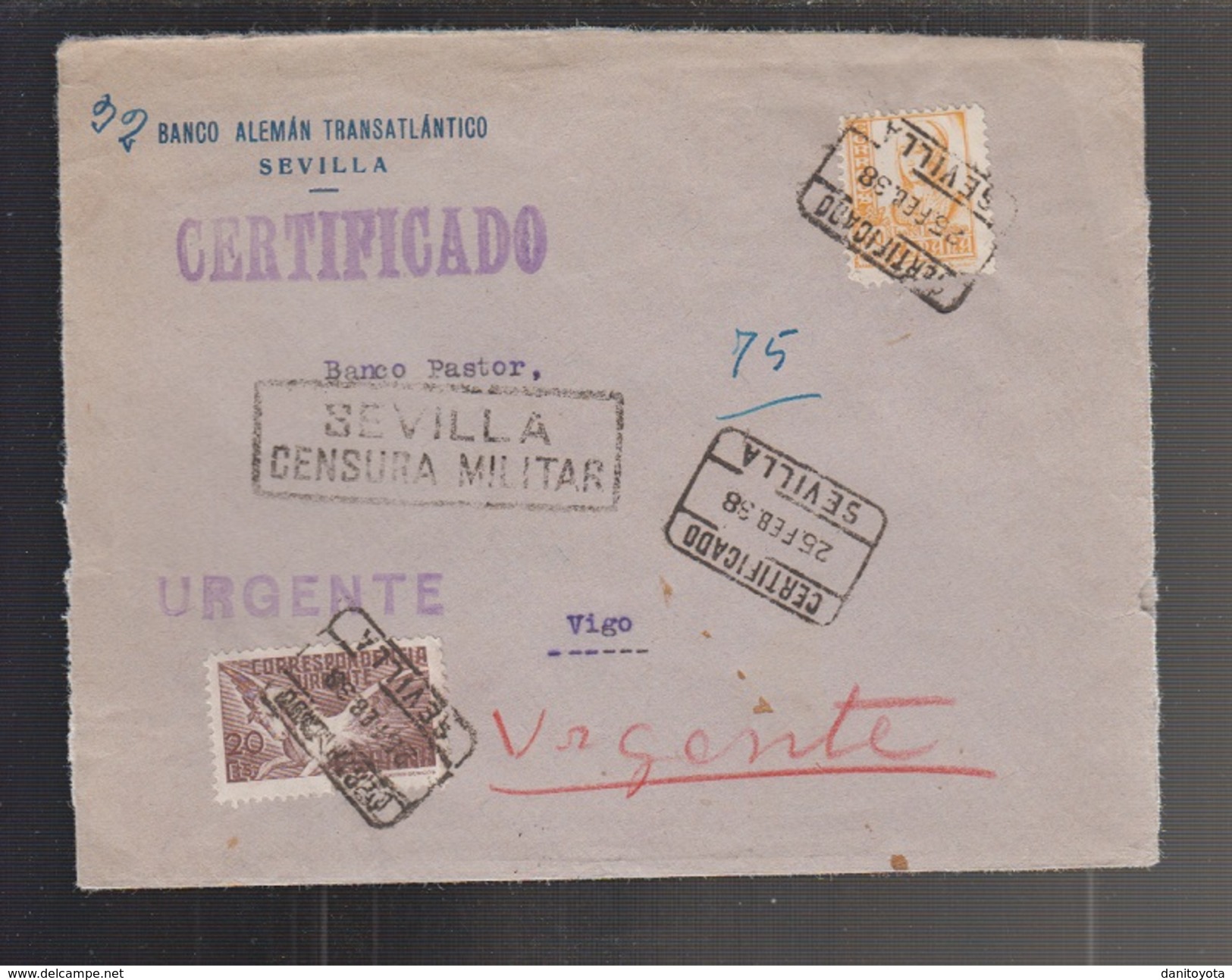 1938.- BILBAO A SAN SEBASTIAN - Cartas & Documentos