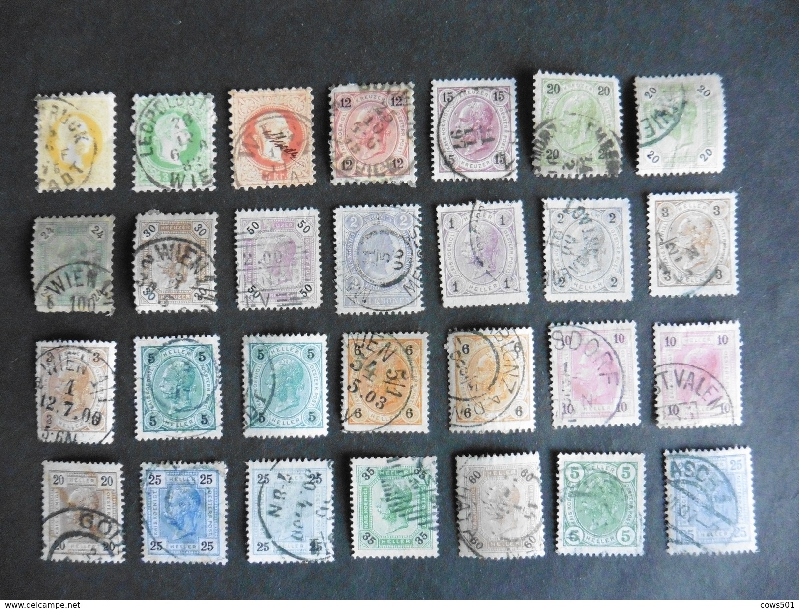 Autriche : 28 Timbres Oblitérés - Collections