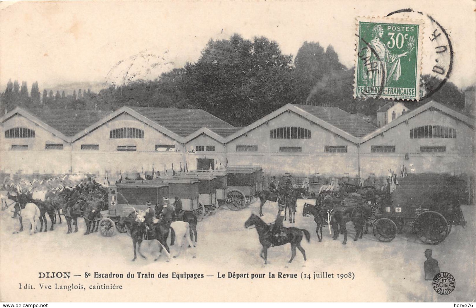 DIJON - 8e Escadron Du Train Des Equipages - Le Départ Pour La Revue - Dijon