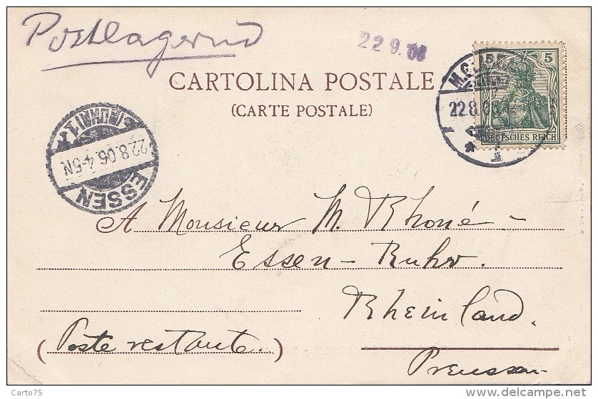 Italie - Roma - Collegio Canadese - Canadian College - Postmarked Essen Ruhr 1906 - Education, Schools And Universities