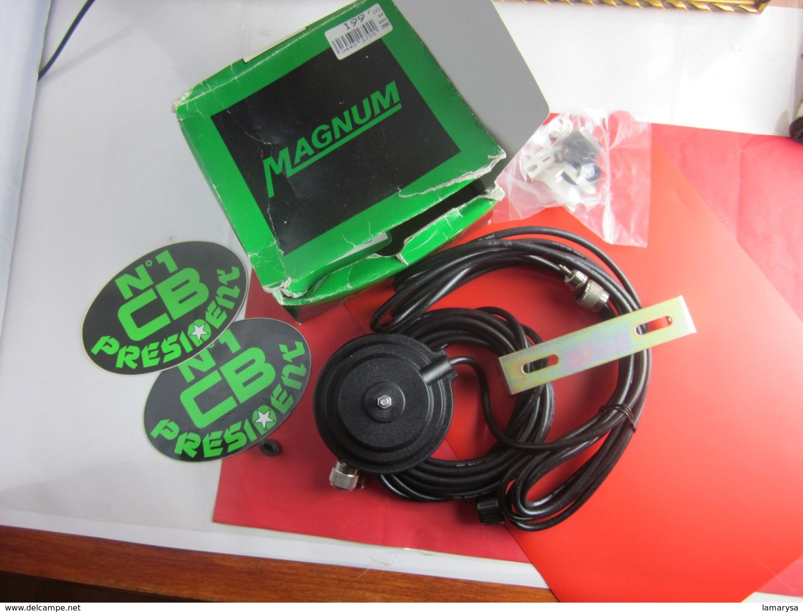 CÂBLE + SUPPORT MAGNÉTIQUE+ADAPTATEUR D'ANTENNE RADIO CB UHF -PL- F-BNC -M MAGNUM CSI BALARUC FRANCE  -NEUF - Composants