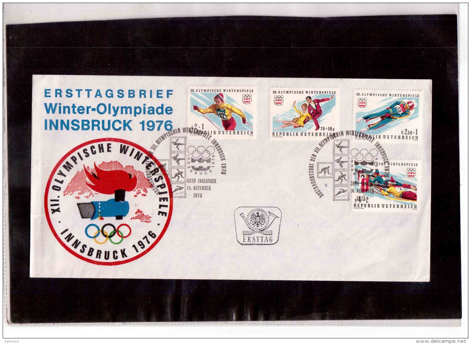 203 -      INNSBRUCK  14.11.1975   /   FDC   XII WINTER-OLYMPIADE 1976 - Winter 1976: Innsbruck