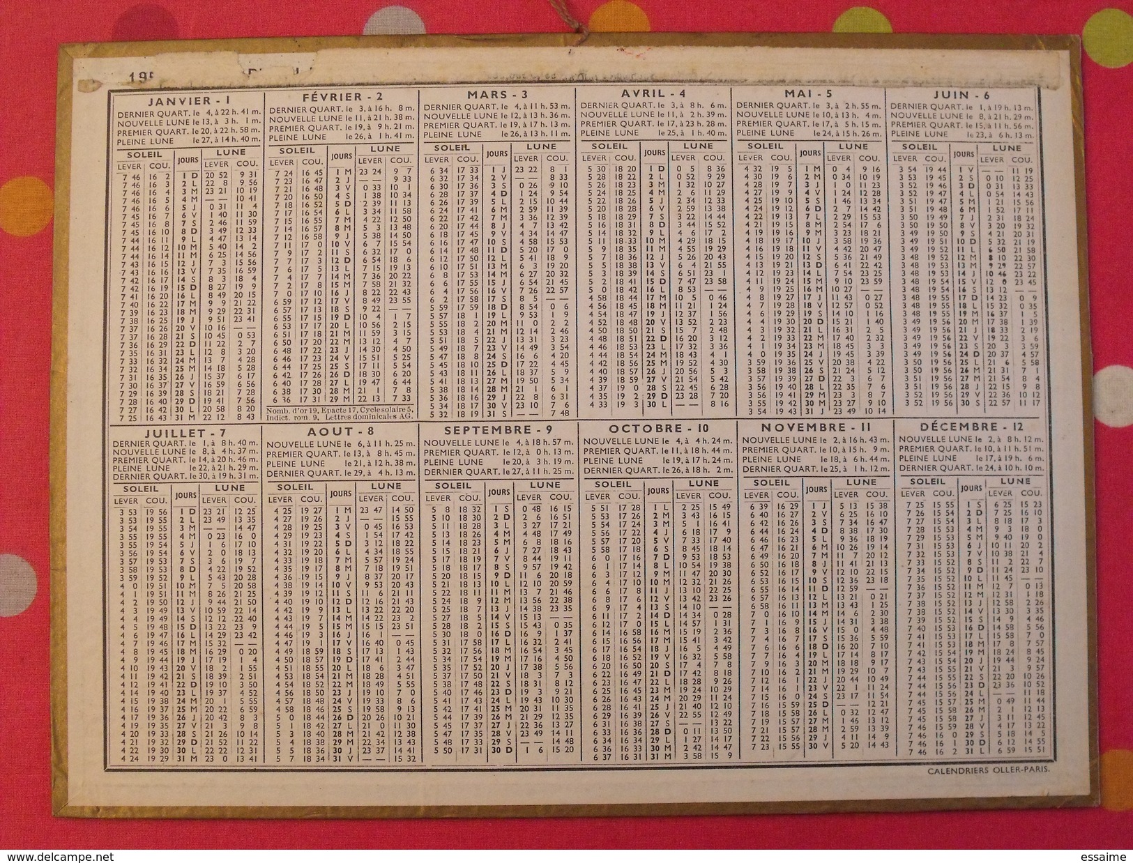 Almanach Des PTT. 1956. Calendrier Poste, Postes Télégraphes.. Le Revest Var - Grand Format : 1941-60