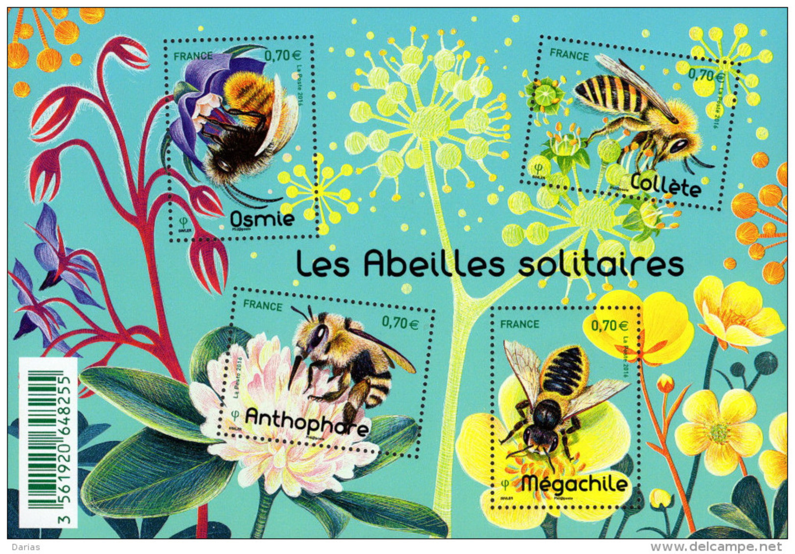 La Feuille F5052 "ABEILLES SOLITAIRES" Luxe Bas Prix, A SAISIR. - Feuilles Complètes