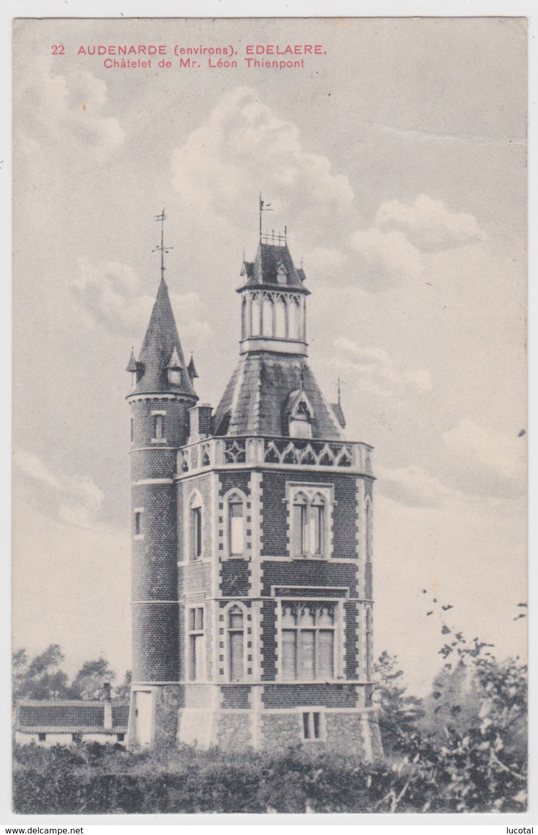 Edelaere - Edelare - Kasteel Van M. Léon Thienpont - 1912 -Uitg. F. Walschaerts Nr 22 - Oudenaarde