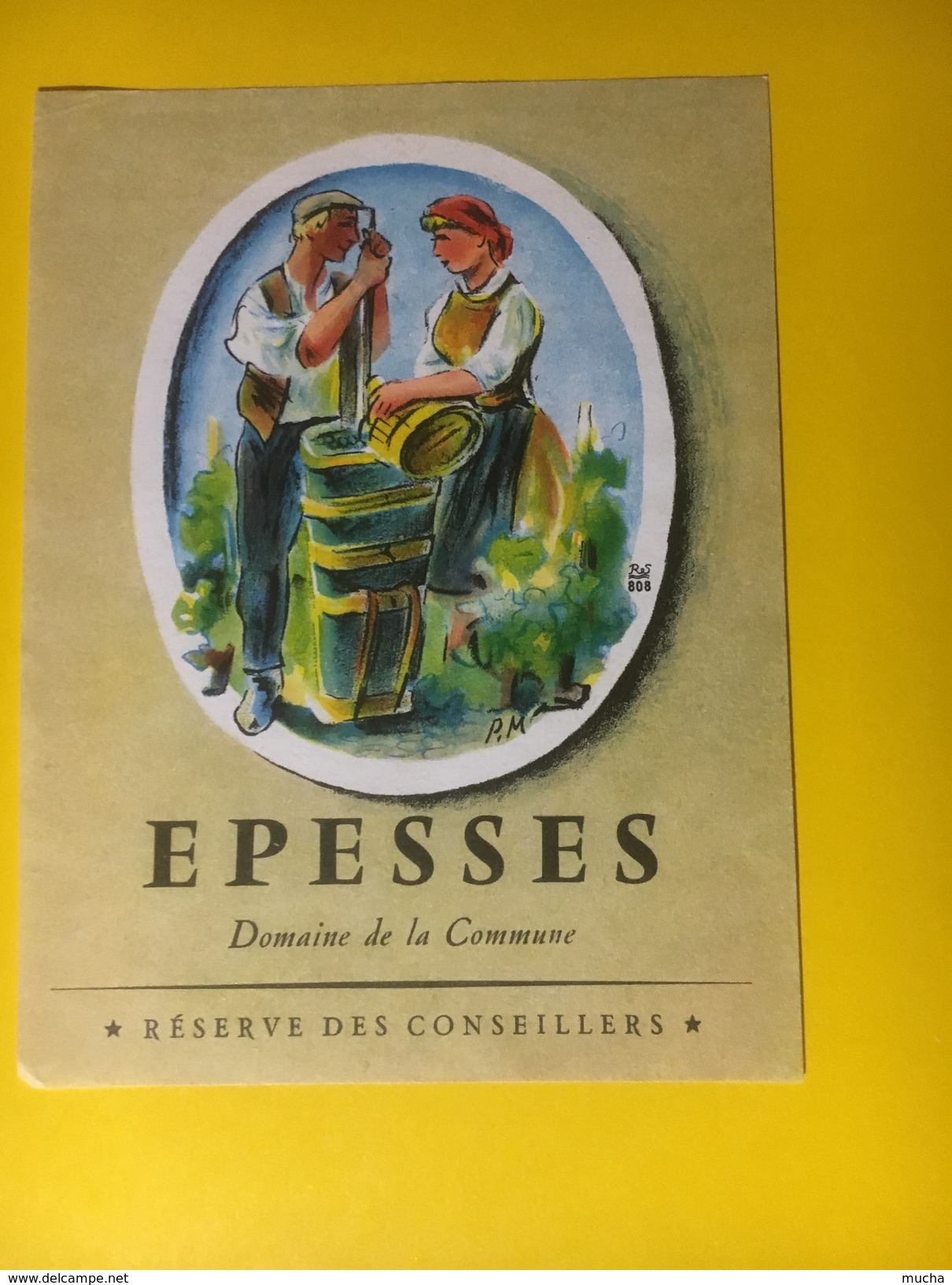 2972 - Suisse Vaud Epesses Domaine De La Commune Réserve Des Conseillers - Sonstige & Ohne Zuordnung