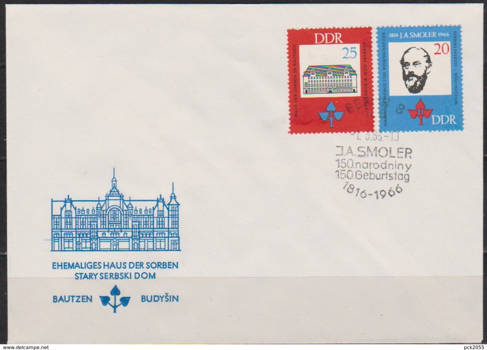 DDR FDC1966 Nr.1165 - 1166  150. Geb. Jan Arnost Smoler ( D 4166 ) - Sonstige & Ohne Zuordnung