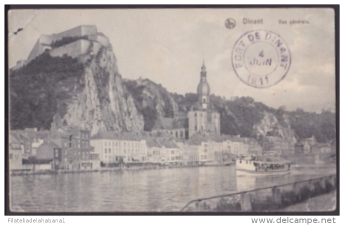 F-EX3130 FRANCE FRANCIA. POSTAGE DUE POSTCARD 1911. PORT DE DINANT. - 1859-1959 Covers & Documents