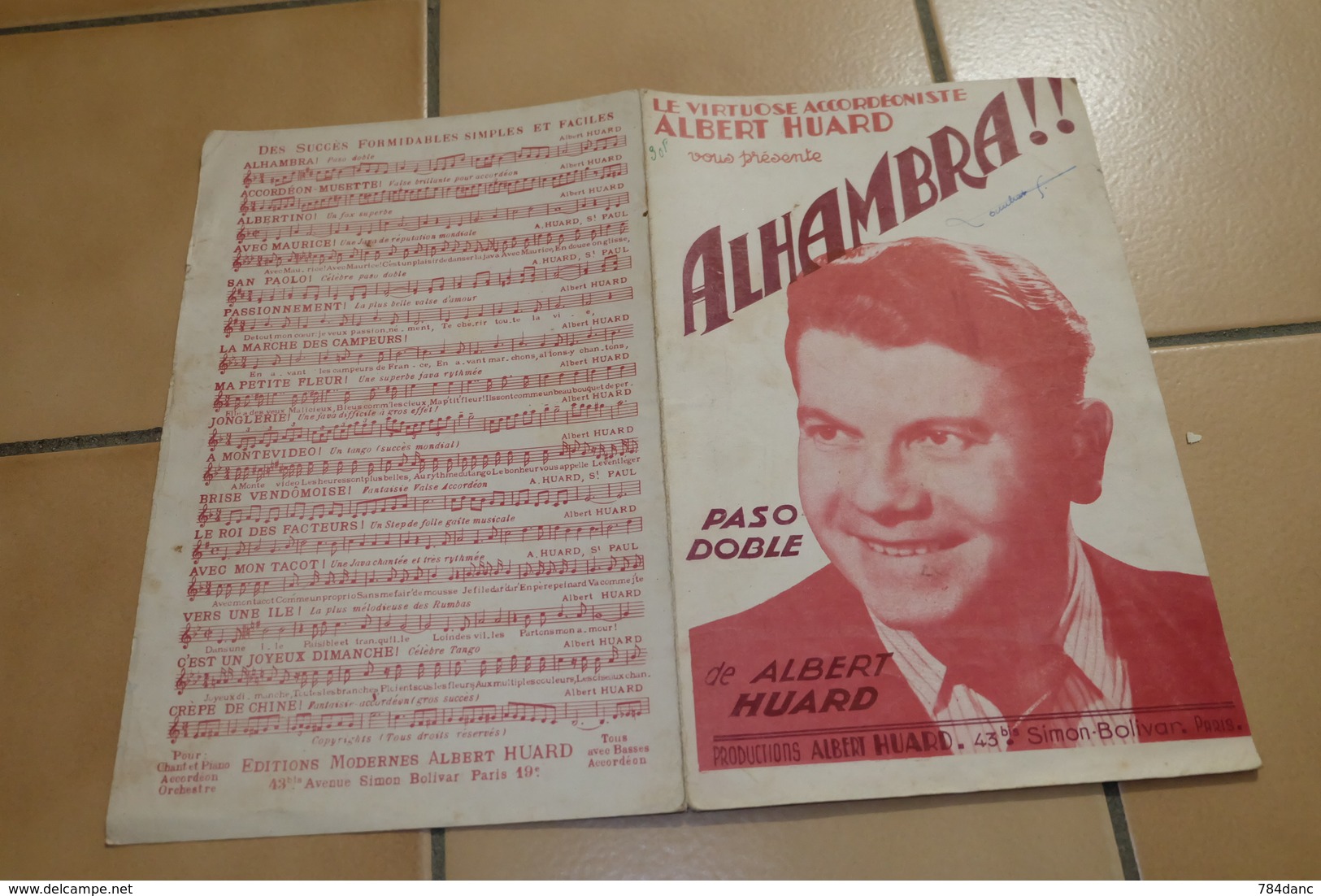 Paso Doble -  ALHAMBRA - Albert Huard - Scores & Partitions