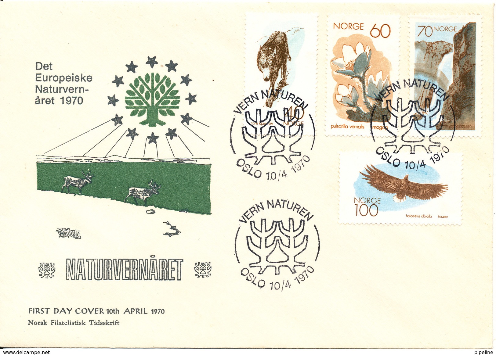 Norway FDC Protect The Nature 10-4-1970 With Cachet - FDC