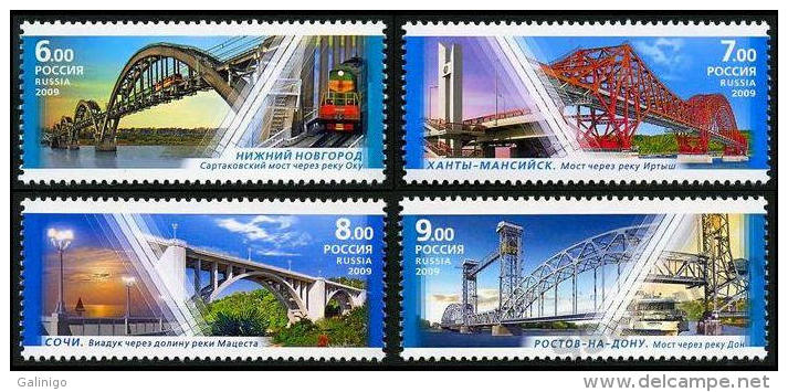 2009 Russia Russland Rusland Russie Rusia Architectural Constructons. Arched Bridges Mi 1575-1878 MNH ** - Nuovi