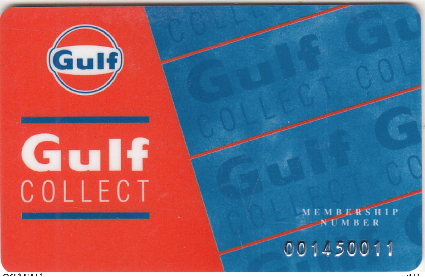 UK - Gulf Oil, Magnetic Member Card, Used - Petrole