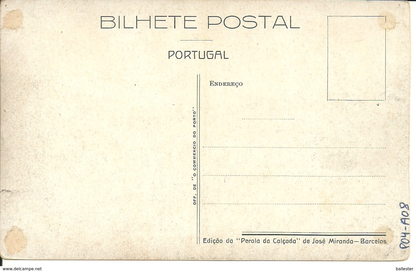 BARCELOS - Praça José Novaes E Castelo Da Porta Nobre (Ed. Perola Da Calçada - Off. Commercio Porto) - Braga