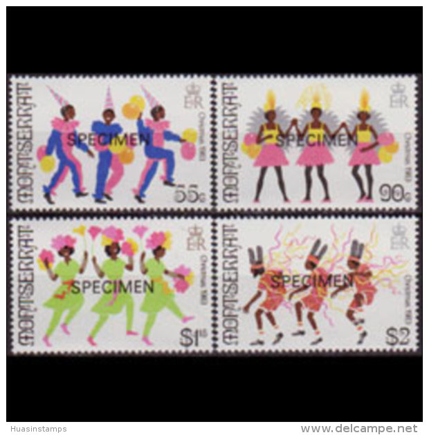 MONTSERRAT 1983 - Scott# 516-9 Carnival Specimen Set Of 4 MNH - Montserrat