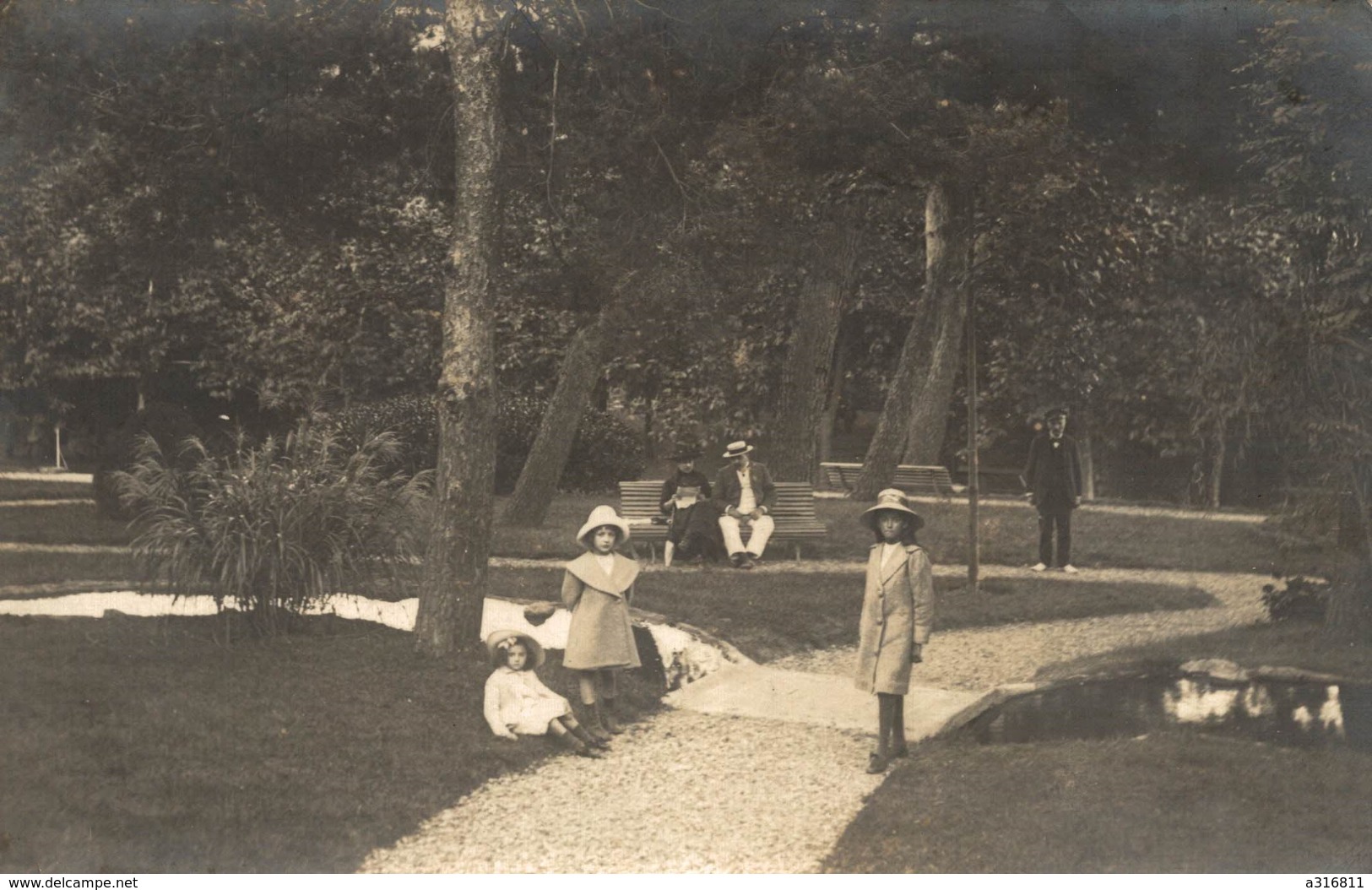 LAMALOU  TRES BELLE CARTE PHOTO DE 1912 - Lamalou Les Bains