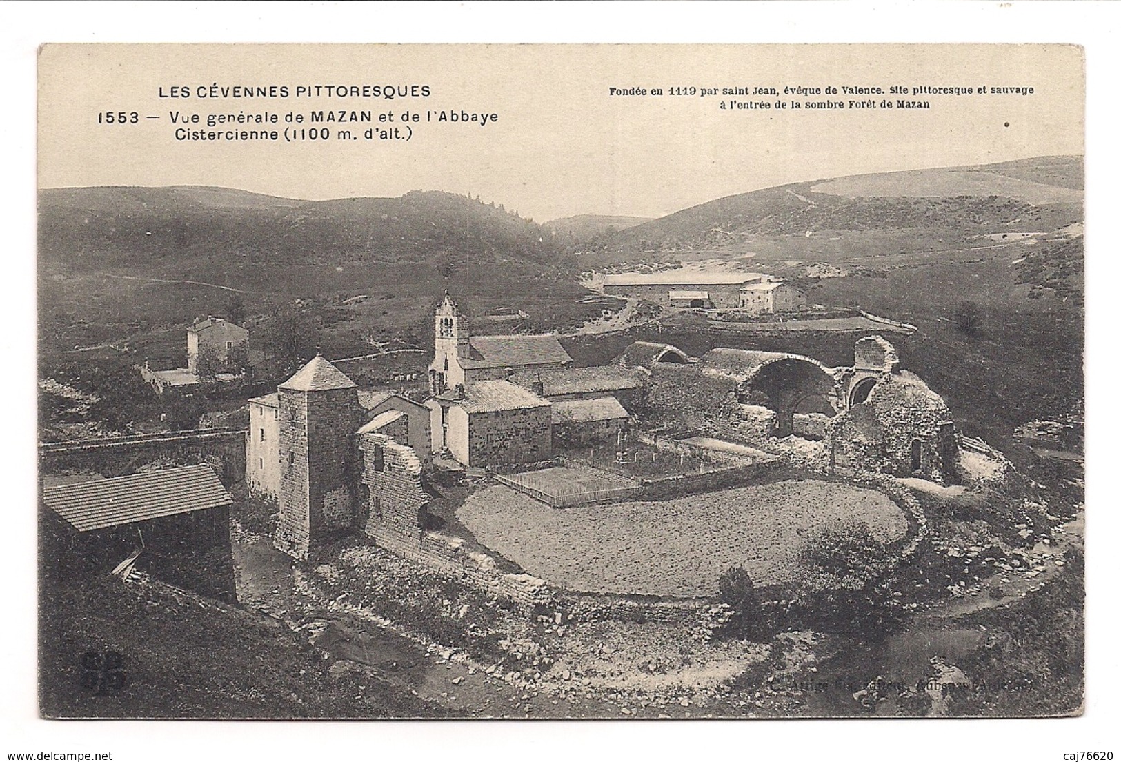 Vue Générale De Mazan Et De L'abbaye Cistercienne - Mazan