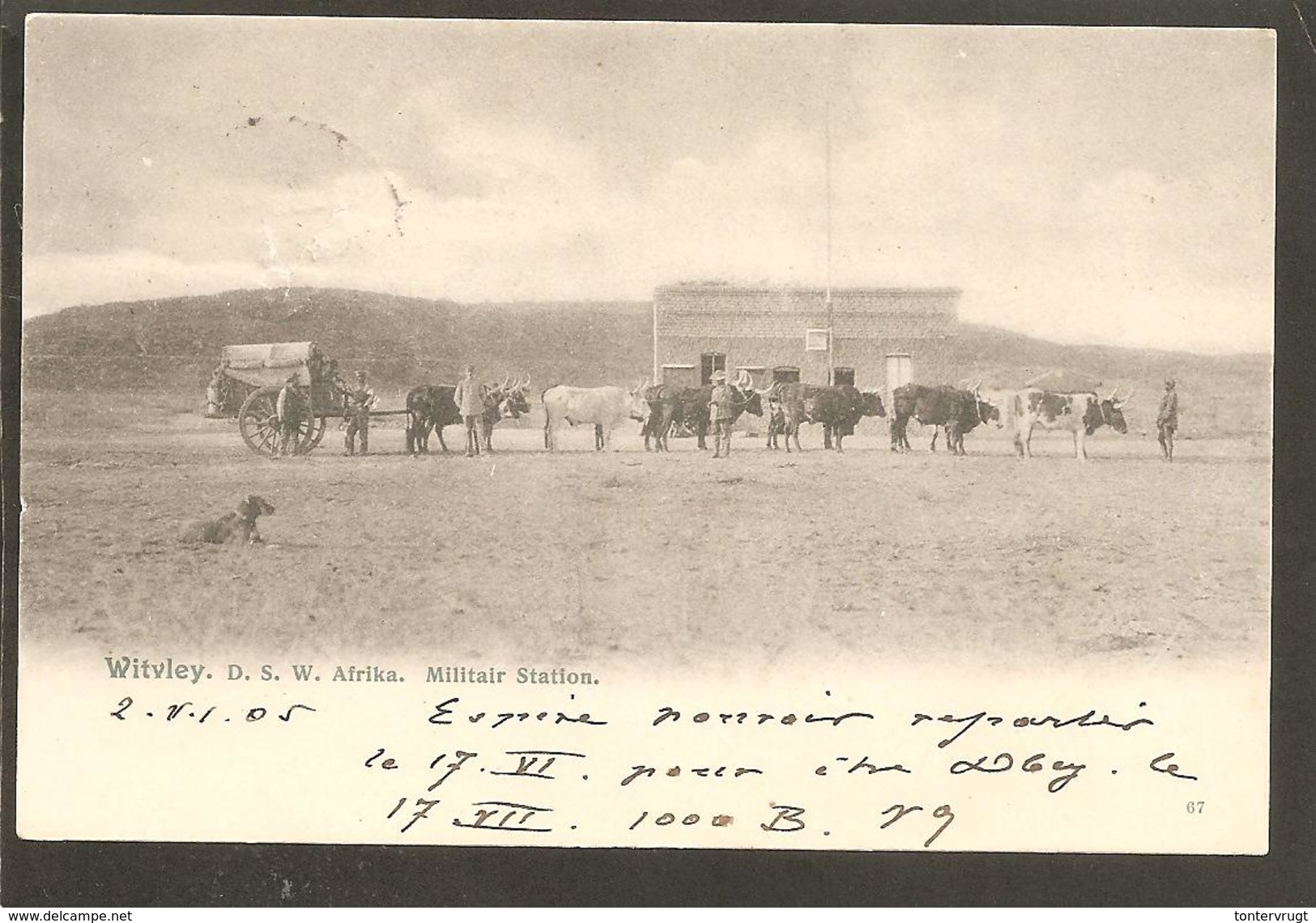 D.S.W. Afrika. Witvley. Militair Station. 1905 - Ehemalige Dt. Kolonien