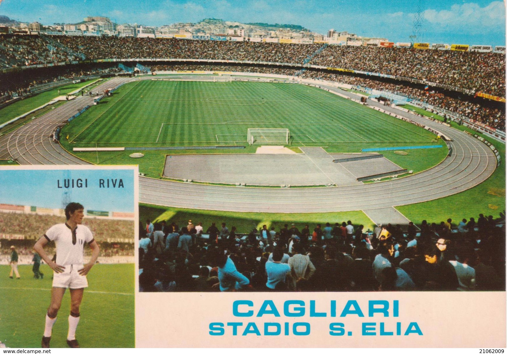 Cagliari - Stadio Sant'Elia Con Foto Luigi Gigi Riva - Fútbol