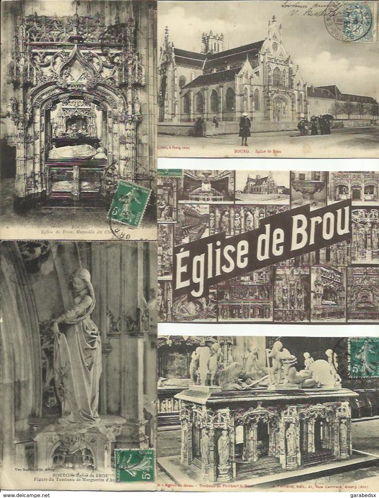 LOT DE 323 CARTES POSTALES ANCIENNES DE L'EGLISE DE BROU (AIN). - Eglise De Brou