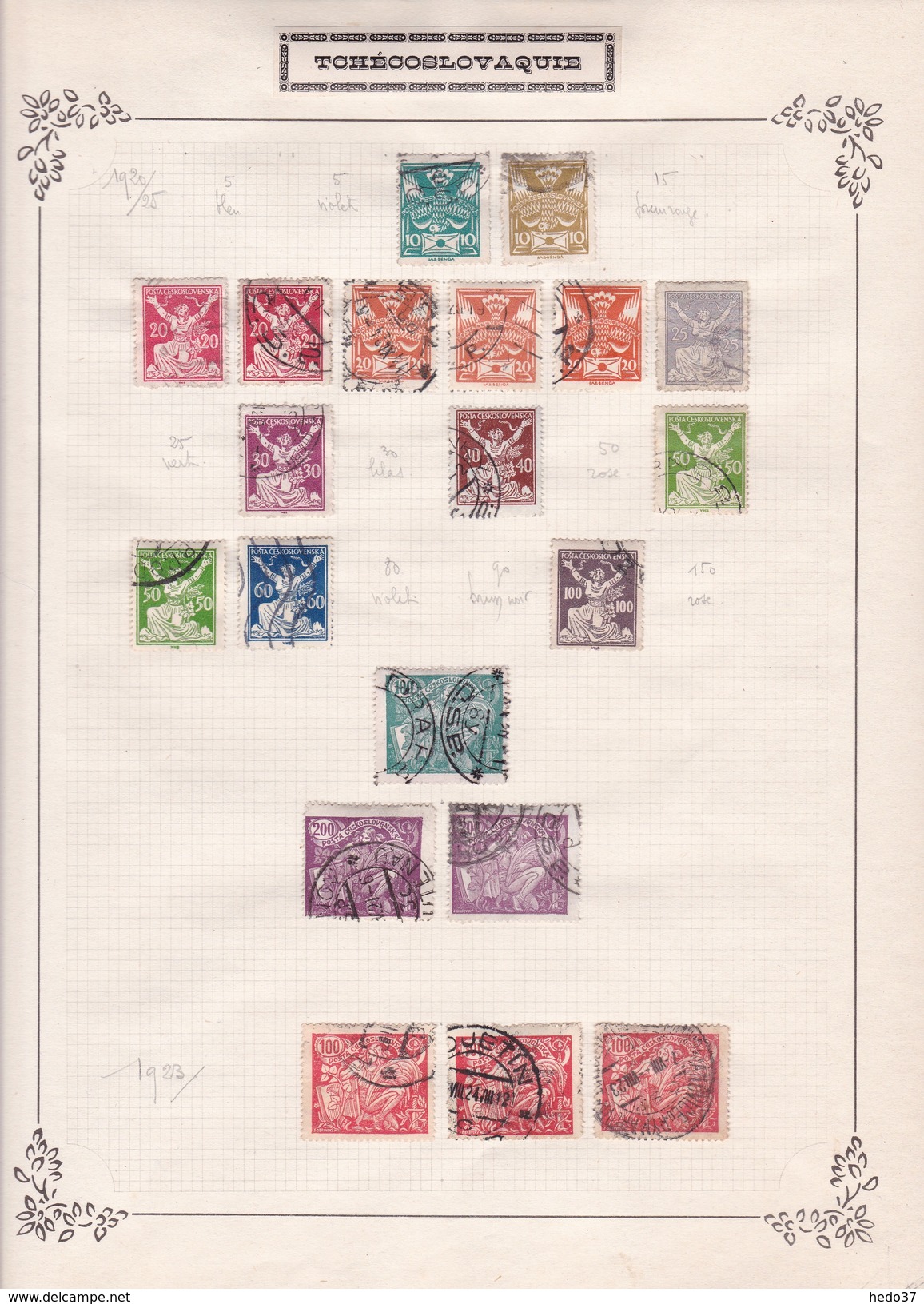 Tchécoslovaquie - Collection Vendue Page Par Page - Timbres Oblitérés / Neufs *(avec Charnière) -Qualité B/TB - Oblitérés