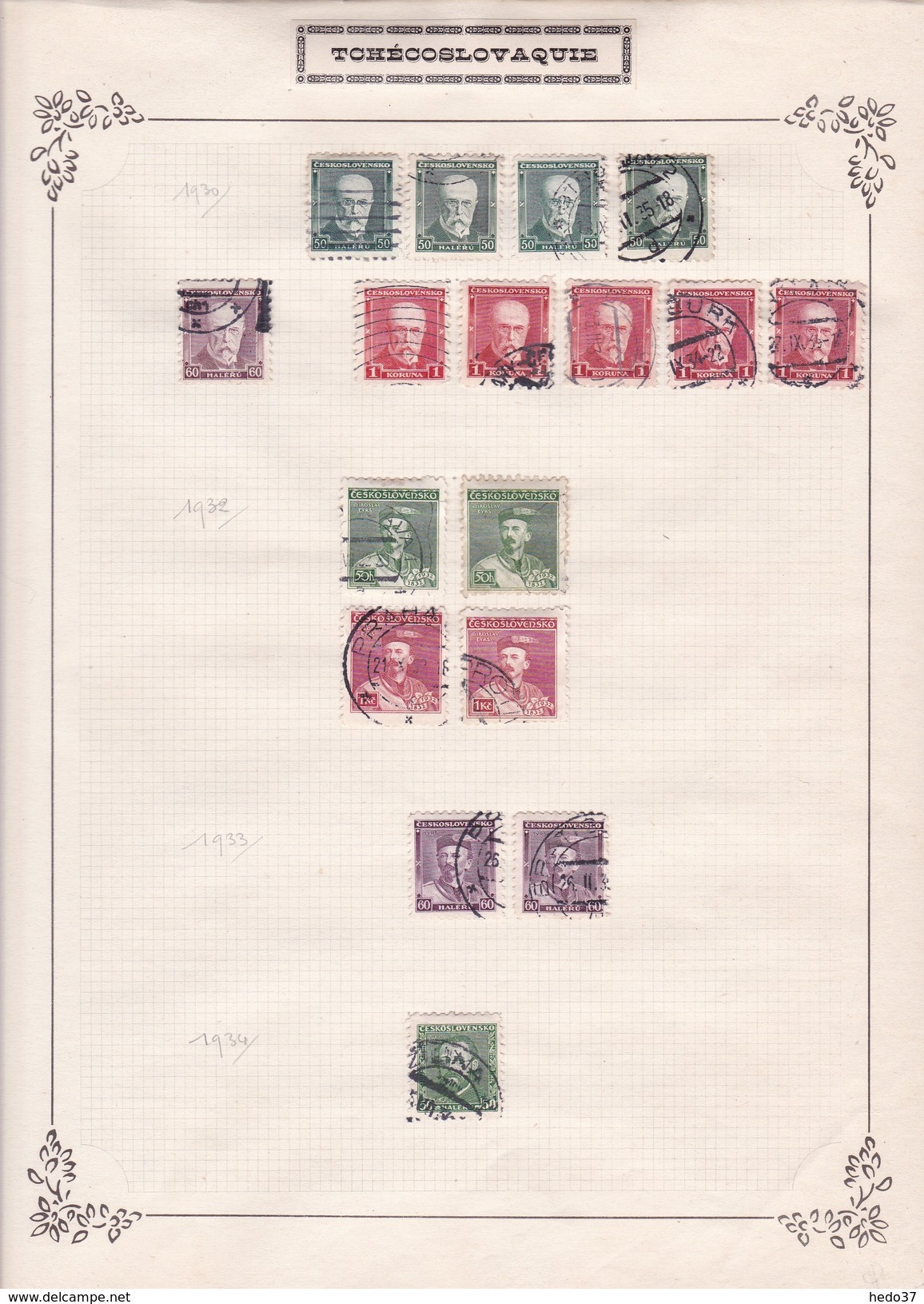 Tchécoslovaquie - Collection Vendue Page Par Page - Timbres Oblitérés / Neufs *(avec Charnière) -Qualité B/TB - Oblitérés