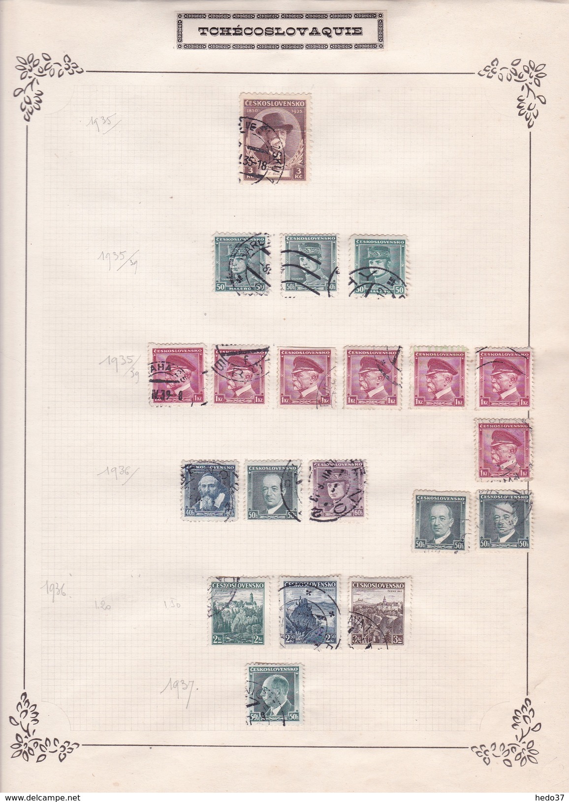 Tchécoslovaquie - Collection Vendue Page Par Page - Timbres Oblitérés / Neufs *(avec Charnière) -Qualité B/TB - Used Stamps
