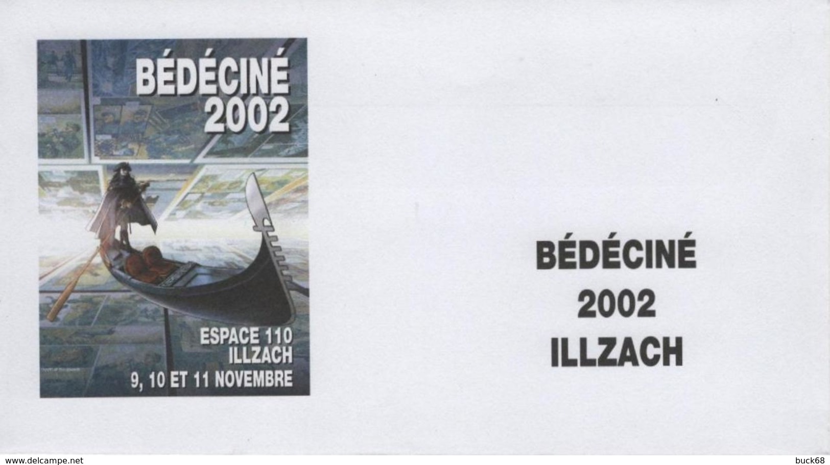 BEDECINE 2002 Enveloppe FDC Vierge Affiche GRIFFO & BURGAZZOLI  Présidents Du Festival - Comics
