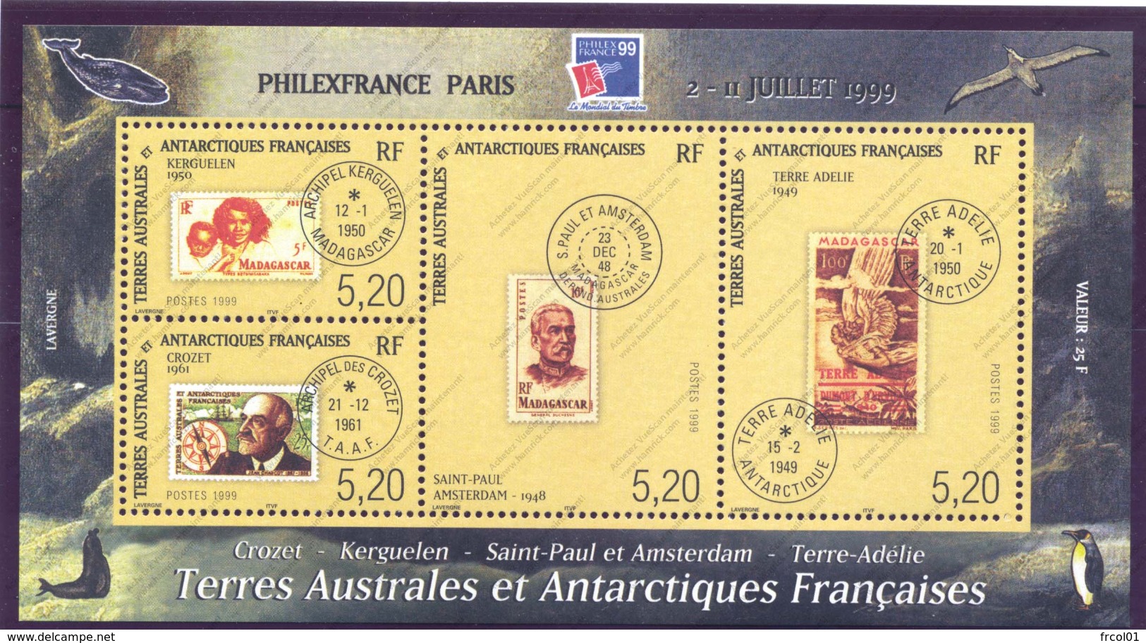 TAAF (FSAT), Yvert BF3**, Scott 258a/d**, MNH - Blocs-feuillets